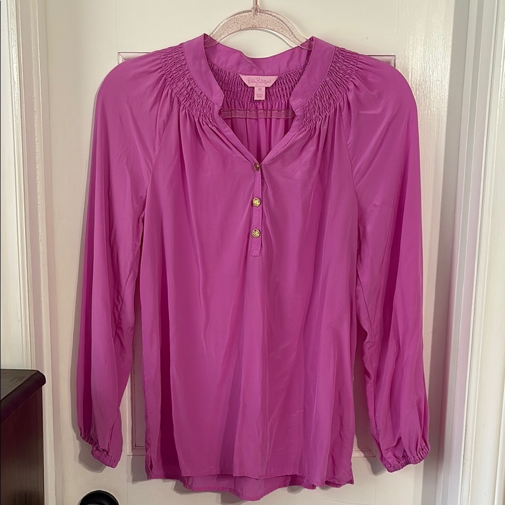 Lilly Pulitzer Hot Pink Blouse - xs